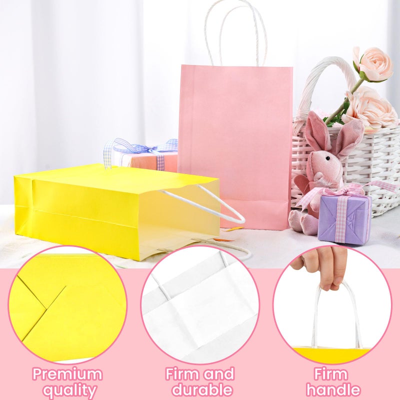 LovesTown 18pcs Paper Gift Bags with Handles, 5.8x3.1x8.3 Inch Goodie Bags 6 Colors for Birthdays, Weddings, Classrooms Party Favors - Image 5